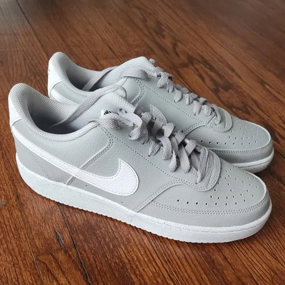 Nike Court Vision Grey faux leather sneakers